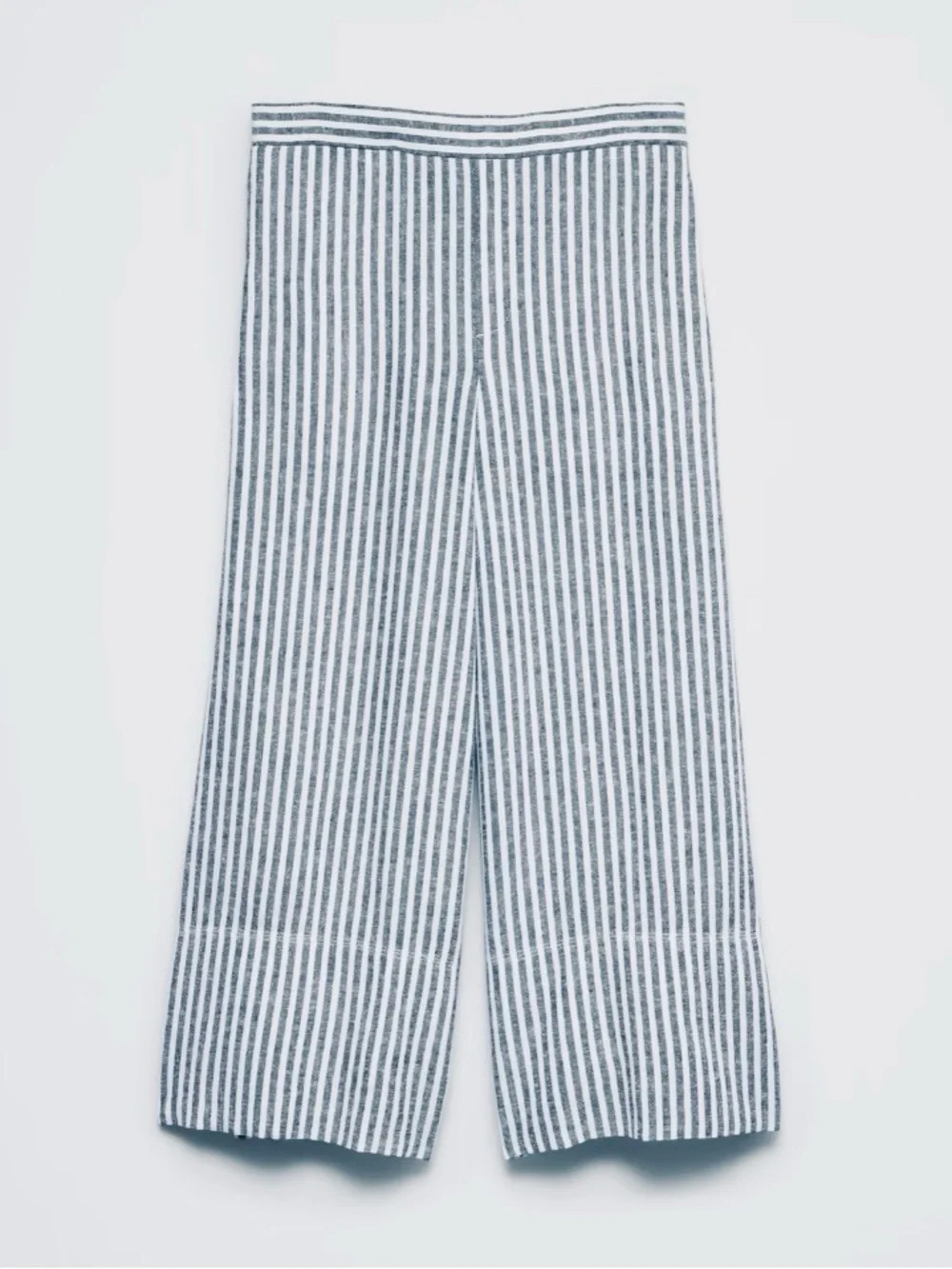 🆕- Banana Republic- WIDE-LEG HIGH-RISE LINEN-BLEND CROPPED PAN. Size: Large